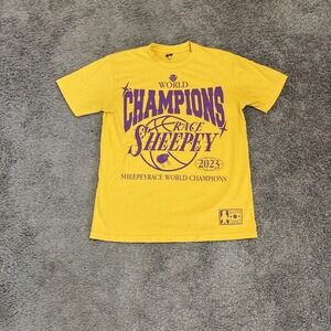 Sheepey Race‎ Shirt Medium Apparel Short Sleeve Sheep Tee Los Angeles Lakers
